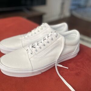 Vans White Boat Shoes
